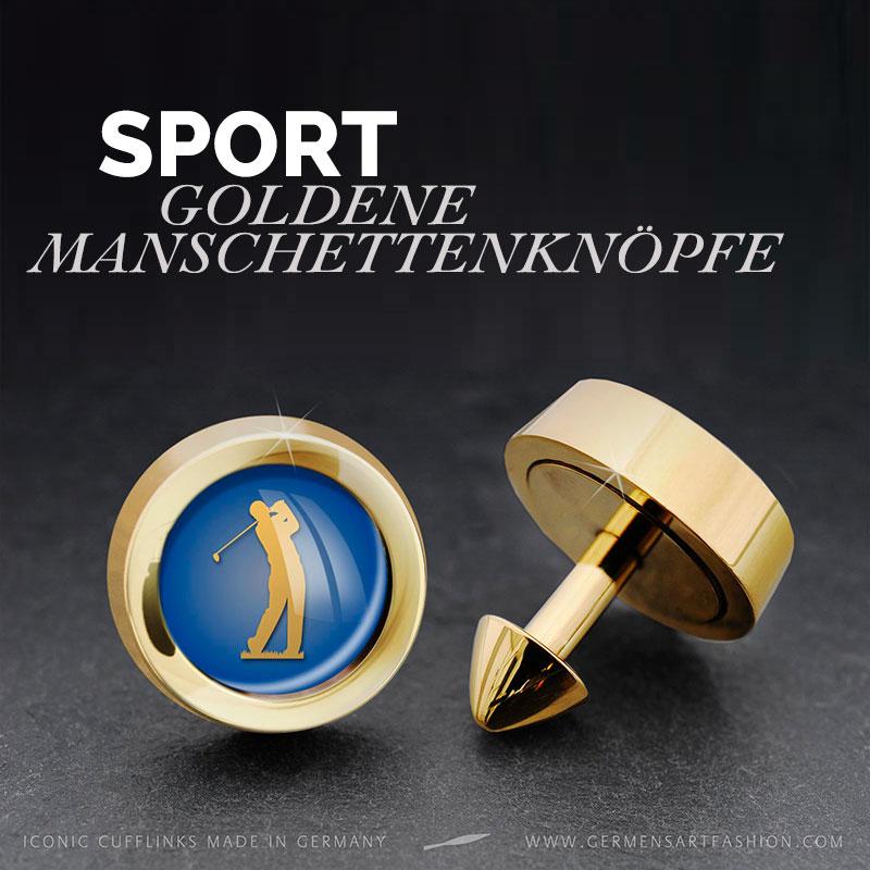 Goldener Manschettenknopf mit...