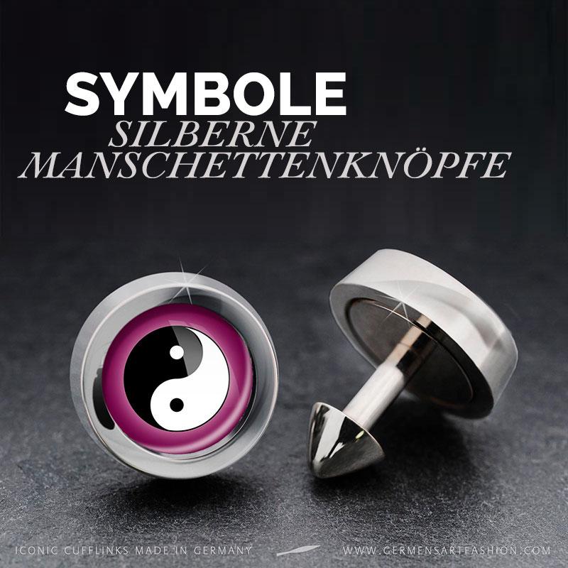 Silberner Manschettenknopf mit...