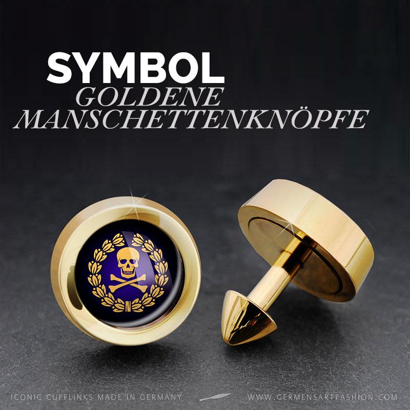 Goldener Manschettenknopf mit...