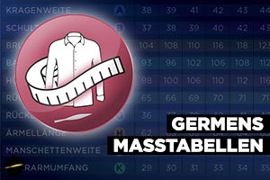 GERMENS® Maßtabellen für alle Produkte