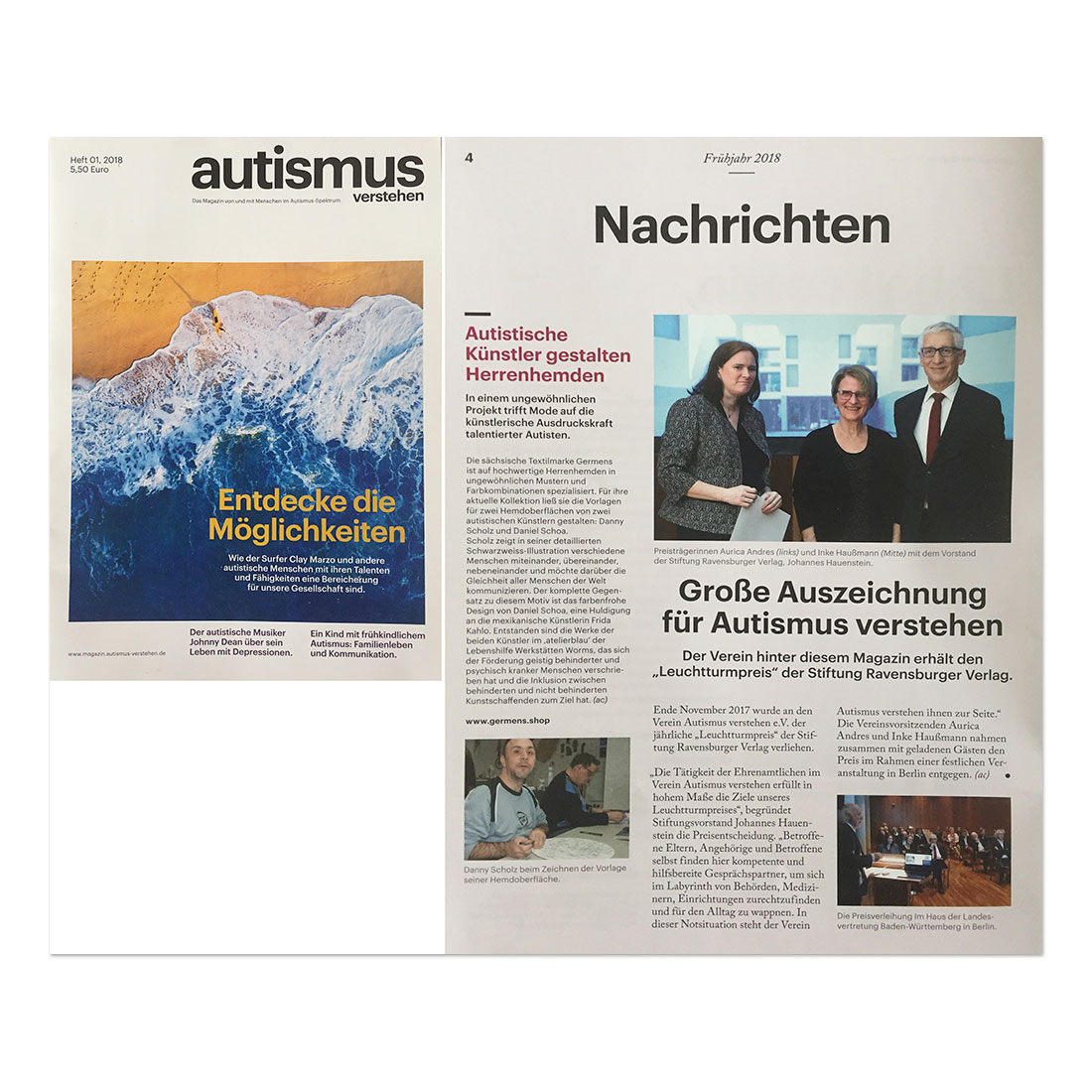 GERMENS artfashion - Fachzeitschrift Autismus verstehen - 01 2018