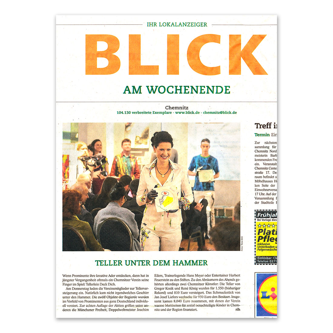 GERMENS artfashion - BLICK Zeitung Chemnitz - 23.04.2016