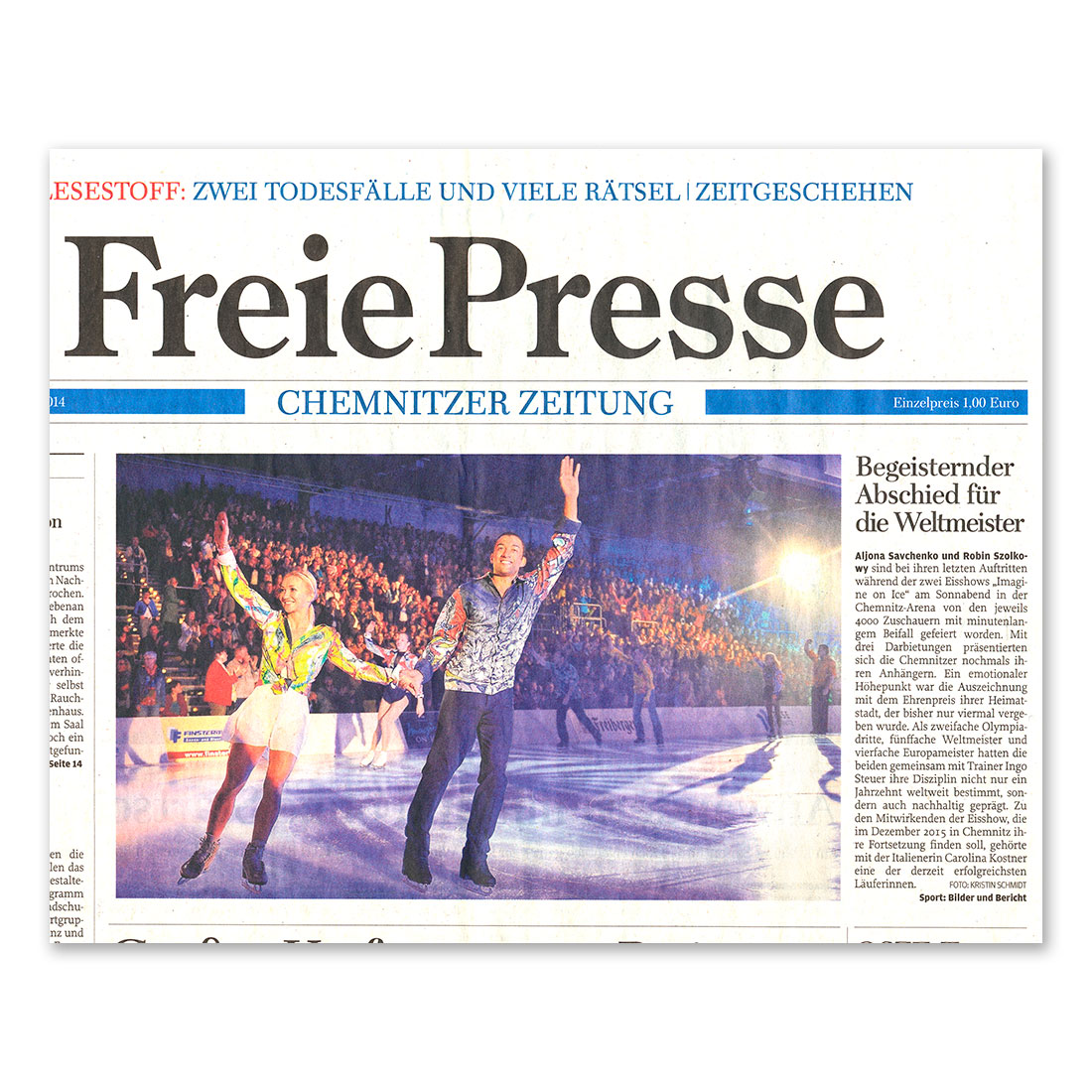 GERMENS artfashion - Freie Presse Chemnitz - 28.04.2014