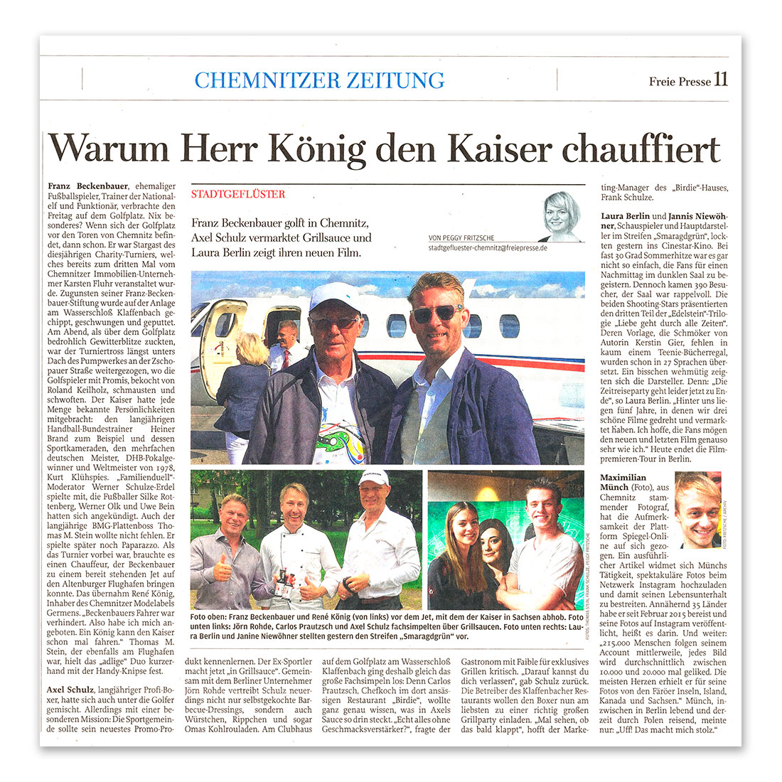 GERMENS artfashion - Freie Presse Chemnitz - 11.07.2016