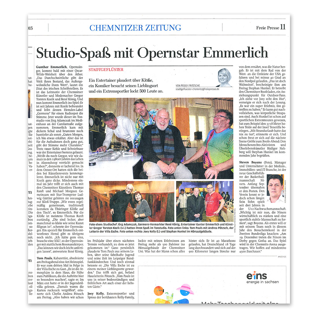GERMENS artfashion - Freie Presse Chemnitz - 19.10.2015