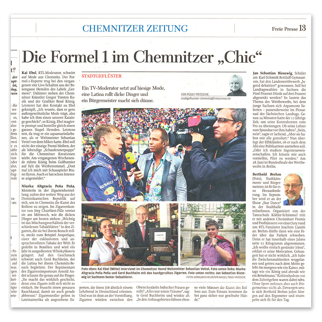 GERMENS artfashion - Freie Presse Chemnitz - 26.05.2014