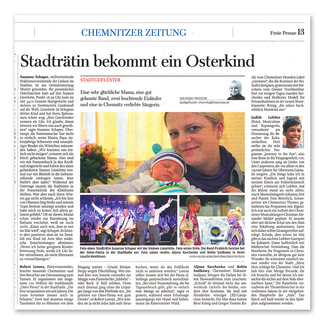 GERMENS artfashion - Freie Presse Chemnitz - 02.04.2013