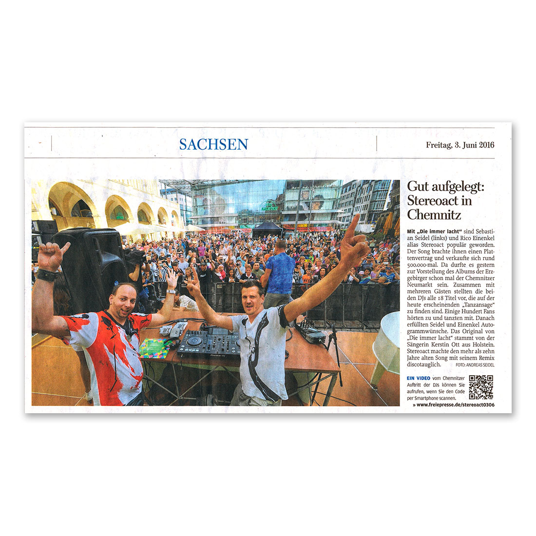 GERMENS artfashion - Freie Presse Sachsen - 03.06.2016
