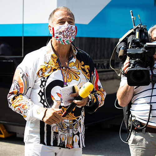 RTL-Moderator Kai Ebel im GERMENS Hemd EQUINOX zur Formel 1 in Monza 2020