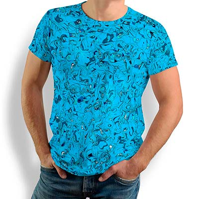 GERMENS® Herren T-Shirt GRAVUR BLUE 010-5HTRSH