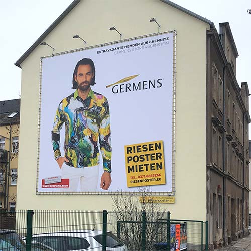 GERMENS® Shirt ALNUSO on a giant poster