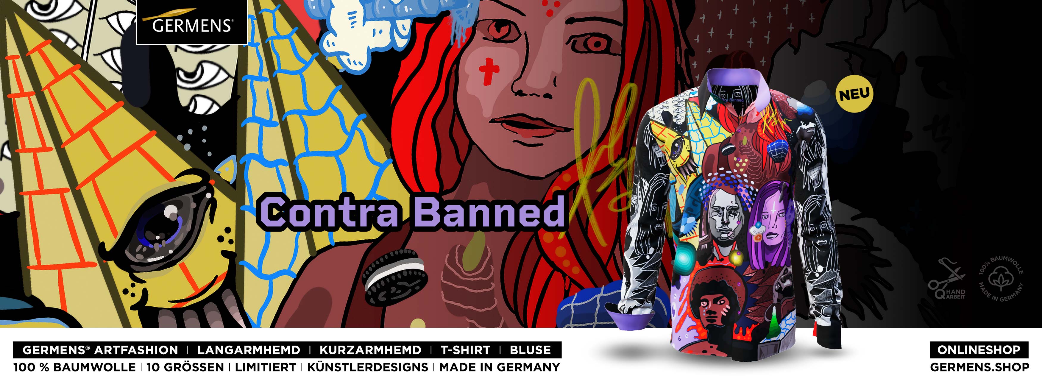 GERMENS Design CONTRA BANNED (236) Shirts - Blouses - T-shirts