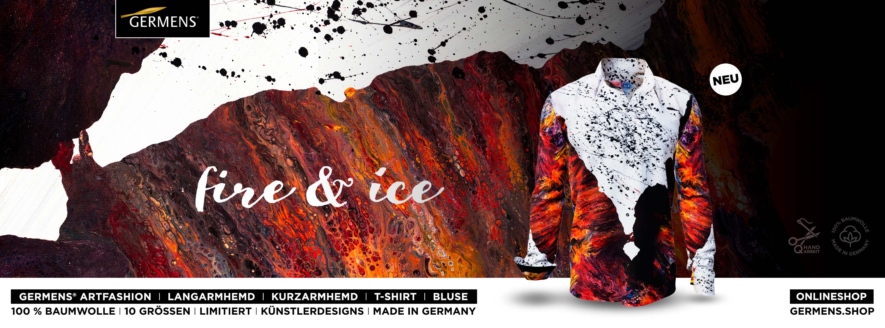 GERMENS® Design FIRE & ICE (246) Shirts - Blouses - T-shirts