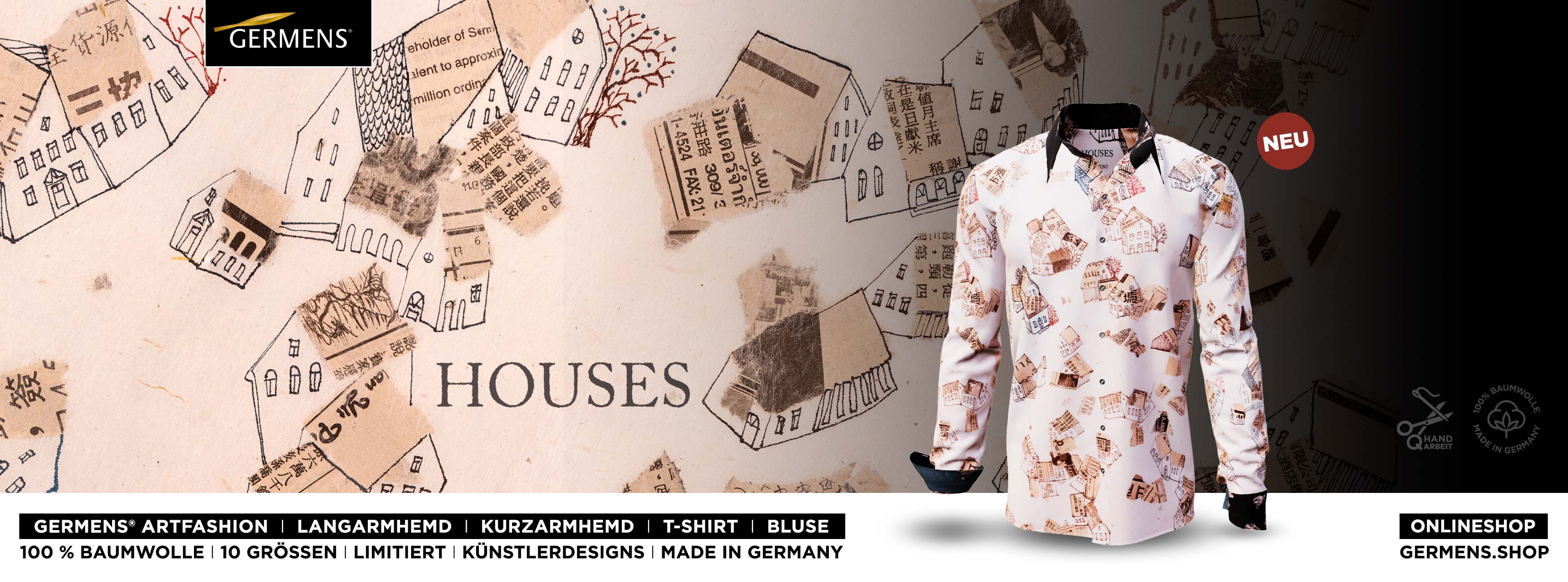 GERMENS® Design HOUSES (239) Shirts - Blouses - T-shirts