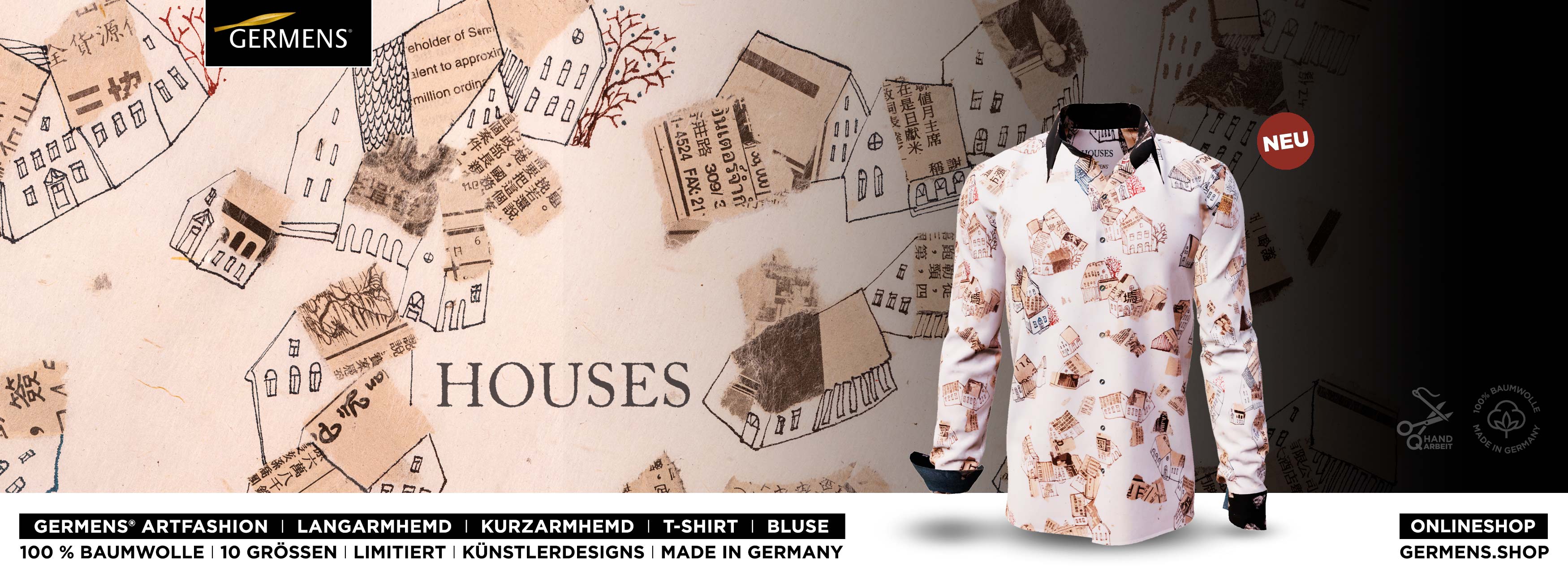 GERMENS Design HOUSES (239) Shirts - Blouses - T-shirts