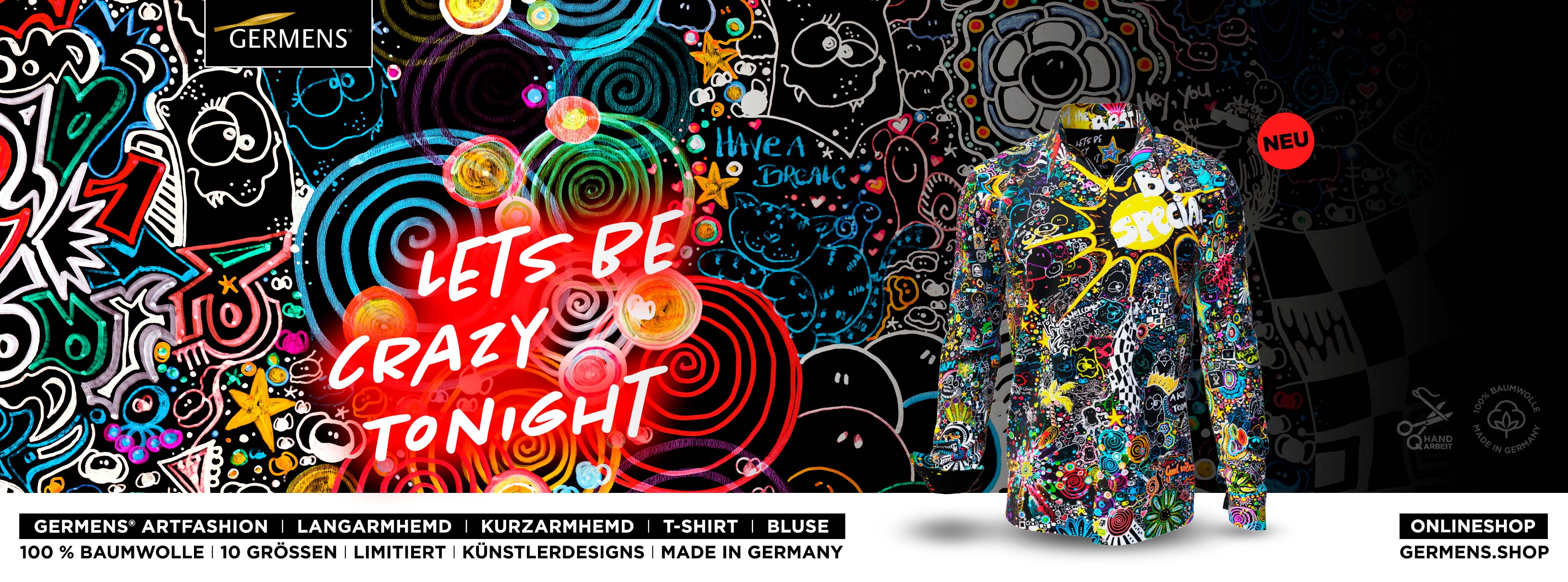 GERMENS® Design LETS BE CRAZY TONIGHT (252) Shirts - Blouses - T-shirts