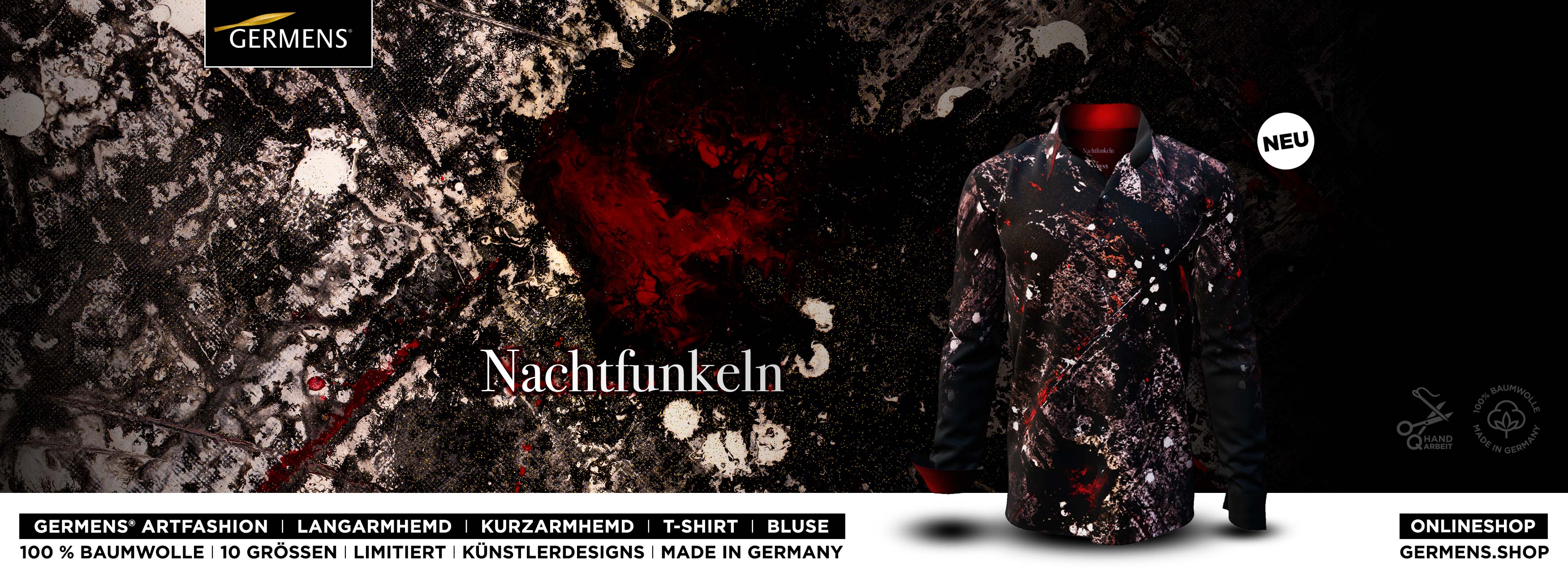 GERMENS® Design NACHTFUNKELN (266) Shirts - Blouses - T-shirts