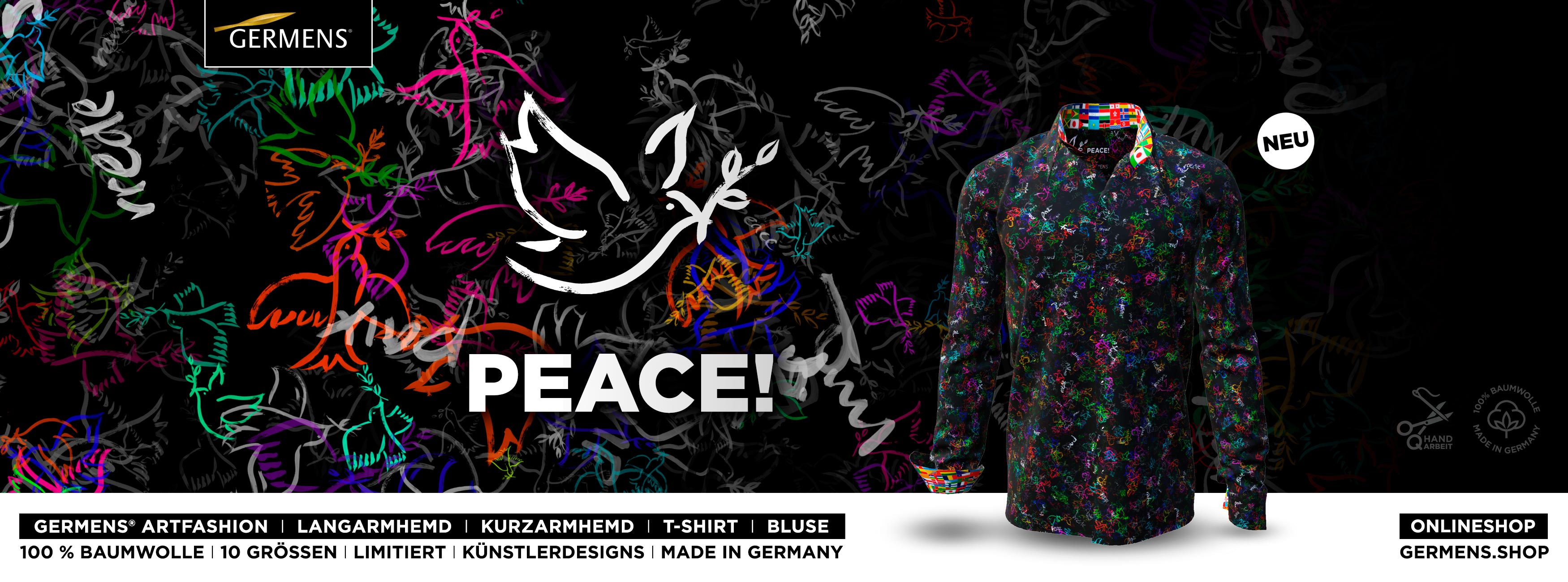 GERMENS® Design PEACE (291) Shirts - Blouses - T-shirts