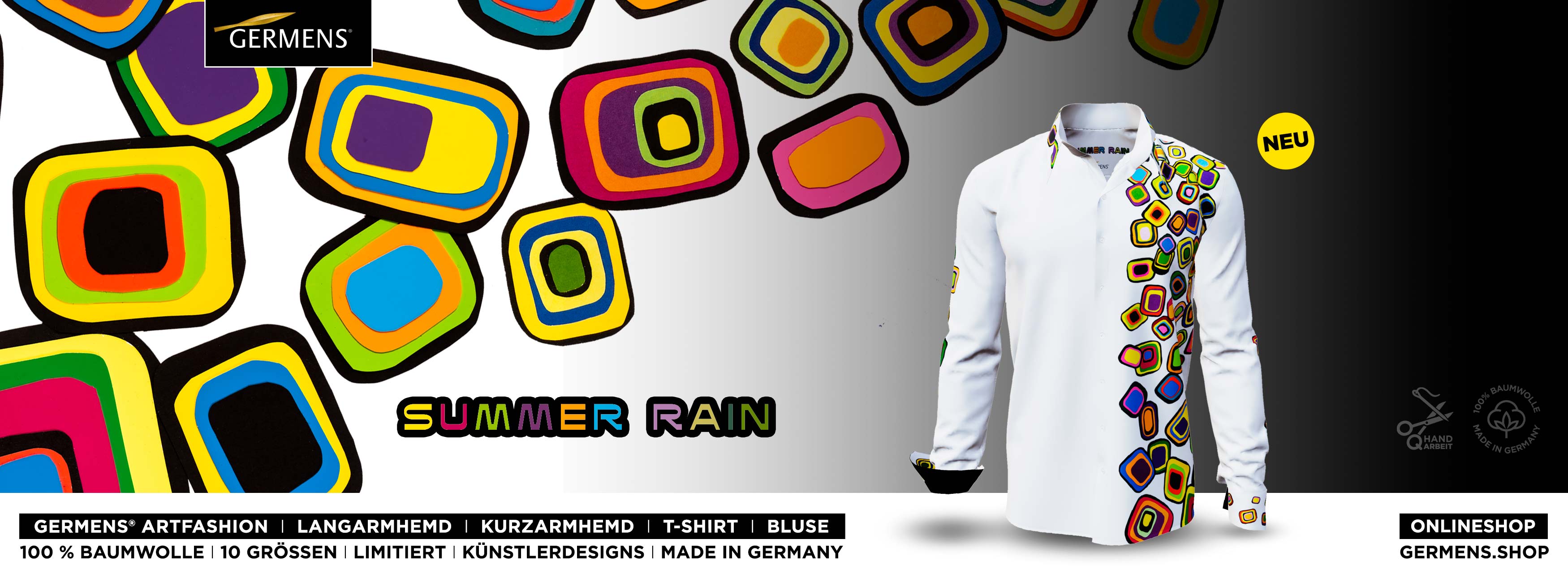 GERMENS® Design SUMMER RAIN (262) Hemden - Blusen - T-Shirts