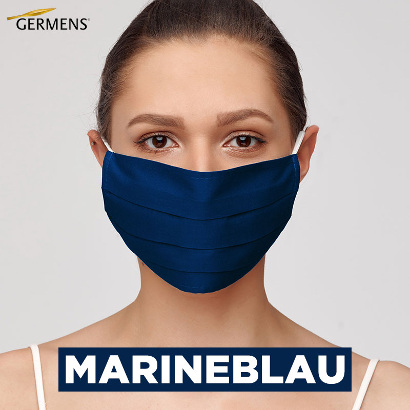 GERMENS Mund- und Nasenmasken Baumwolle MARINEBLAU