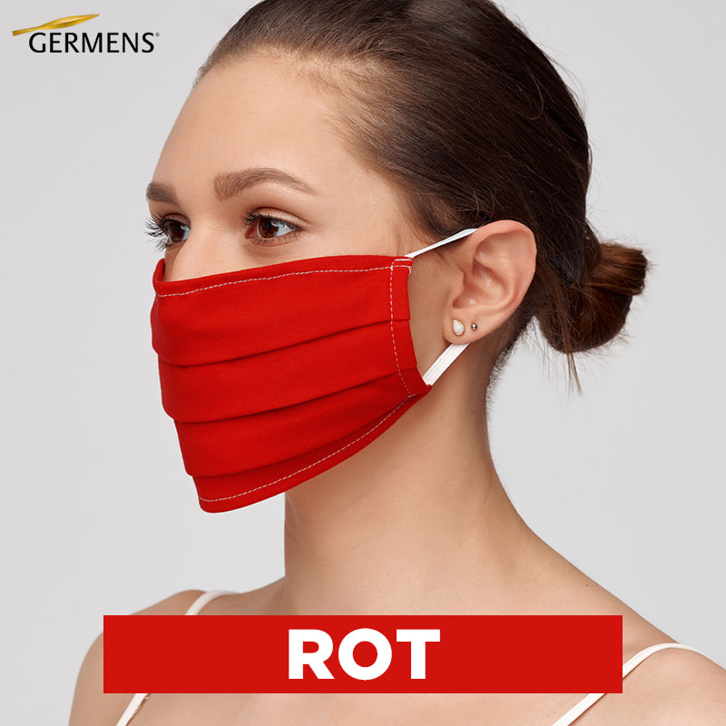 GERMENS Mund- und Nasenmasken Baumwolle ROT
