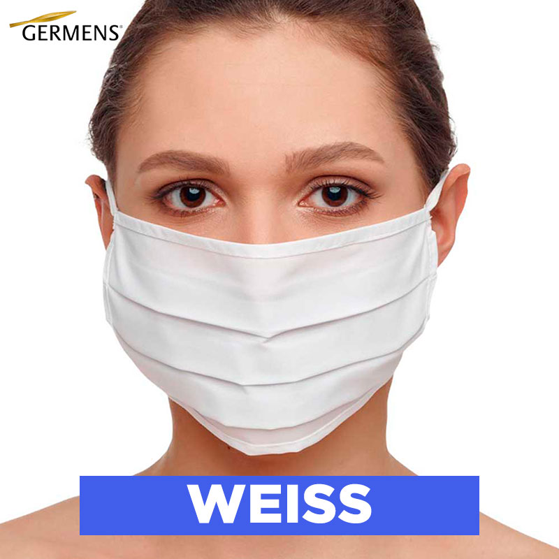 GERMENS Mund- und Nasenmasken Baumwolle WEISS