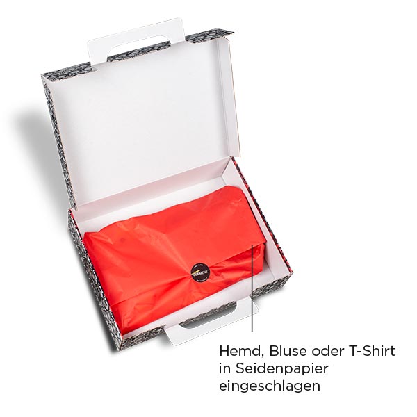 GERMENS  Produkte werden in Seidenpapier eingeschlagen