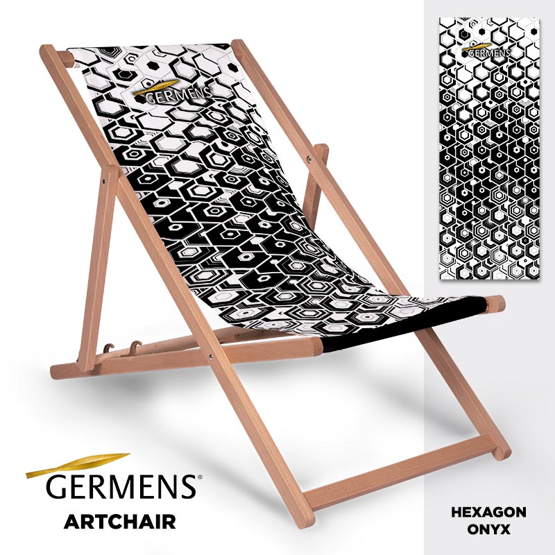 GERMENS® artchair HEXAGON ONYX - The cool deck chair for summer