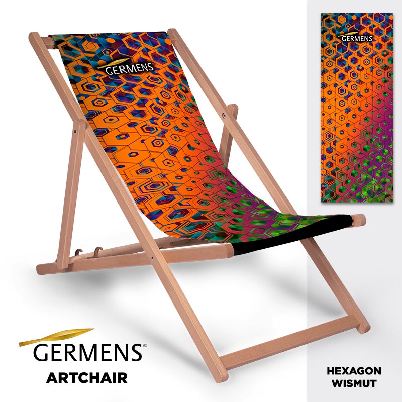 GERMENS® artchair HEXAGON WISMUT - The cool deck chair for summer