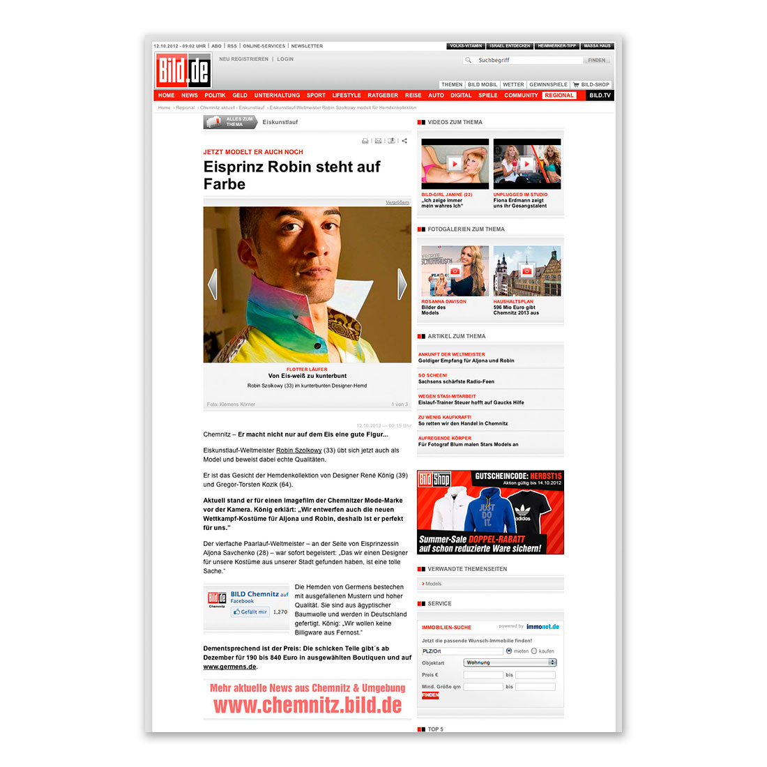 GERMENS artfashion - Bild Online - 12.10.2012