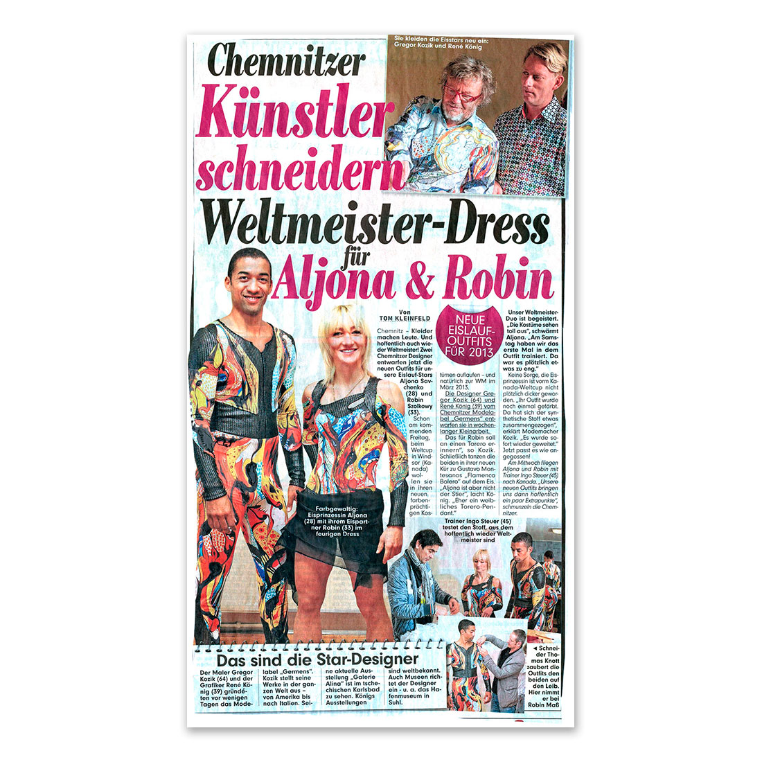 GERMENS artfashion - BILD Zeitung Chemnitz - 22.10.2012