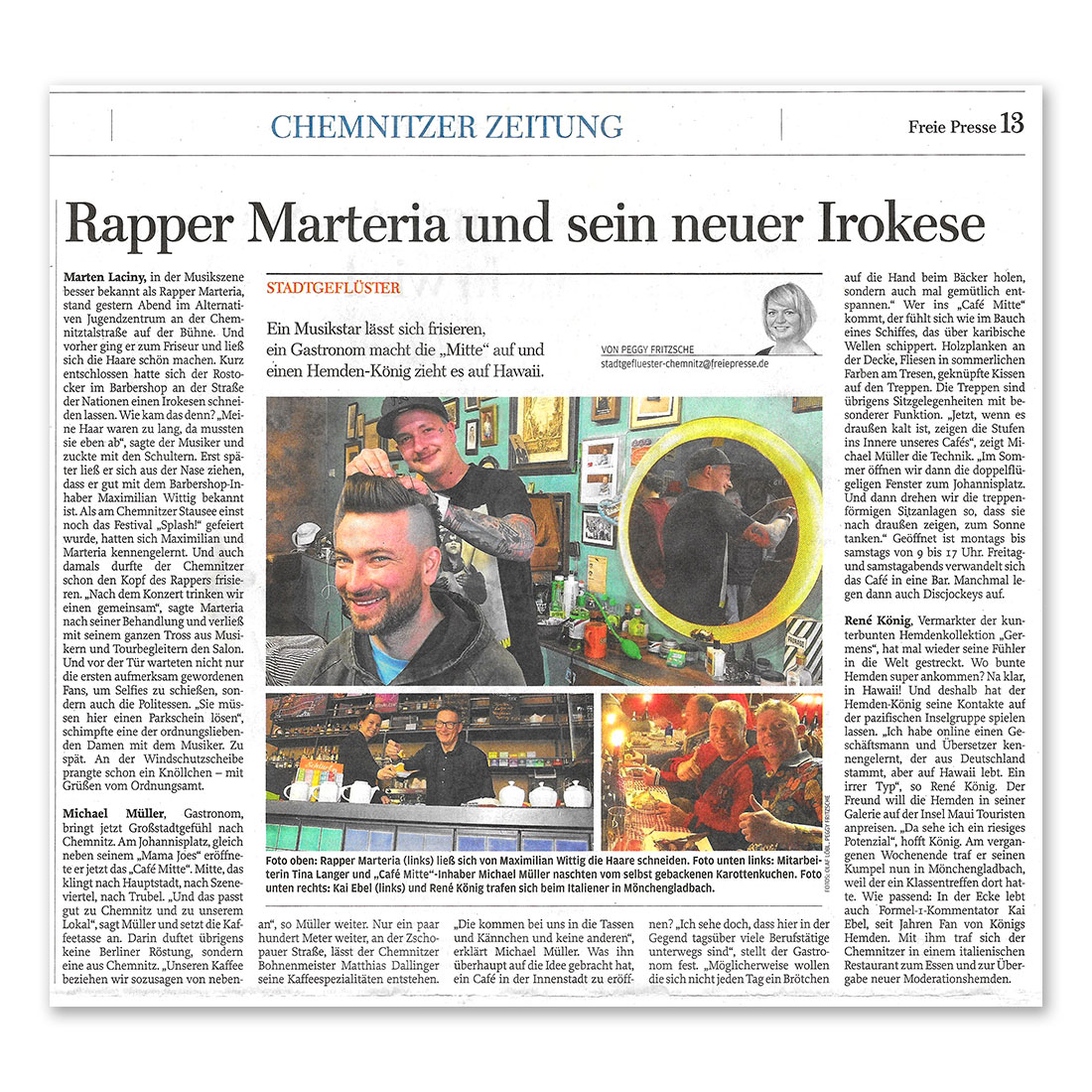 GERMENS artfashion - Freie Presse Chemnitz - 03.03.2018