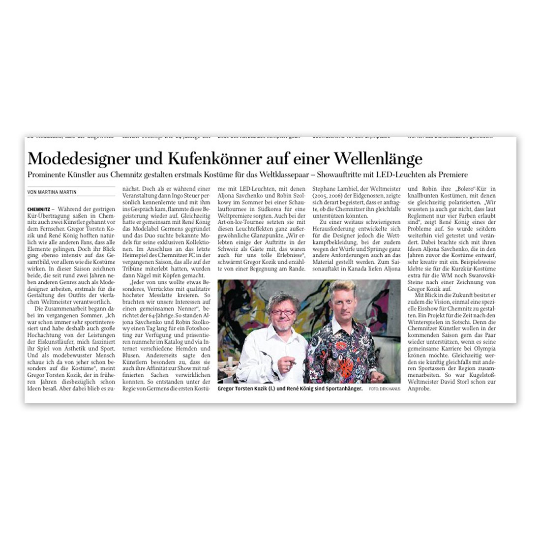 GERMENS artfashion - Freie Presse Chemnitz - 16.03.2013