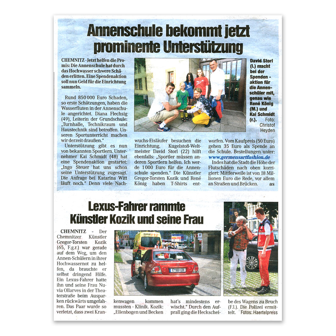 GERMENS artfashion - Morgenpost Chemnitz - 13.06.2013