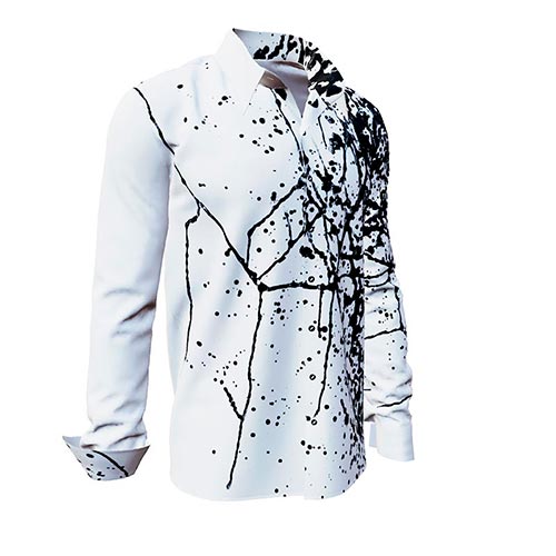 GERMENS Long sleeve shirt SCHWARMABWEICHLER WEISS (220-1)