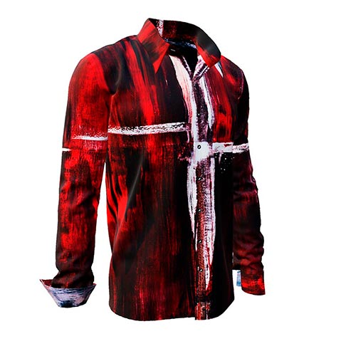 GERMENS Long sleeve shirt WHITE CROSS (265)