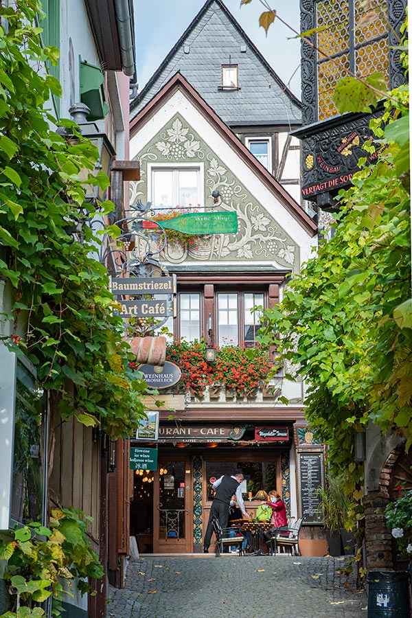 Gasthof Winzerkeller am Ende der Drosselgasse in Rdesheim am Rhein