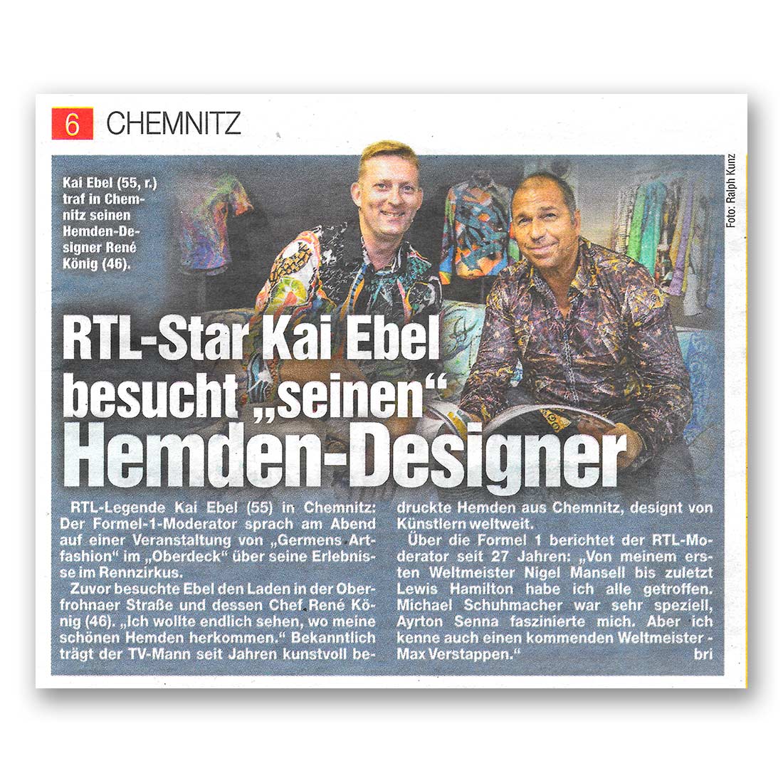 GERMENS artfashion - Morgenpost Chemnitz - 14.09.2019