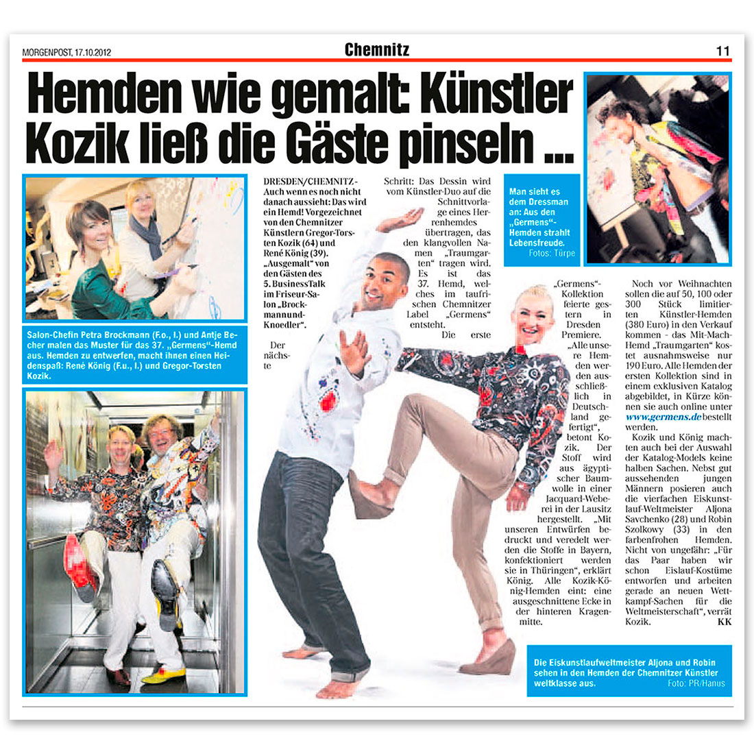 GERMENS artfashion - Morgenpost Chemnitz - 17.10.2012