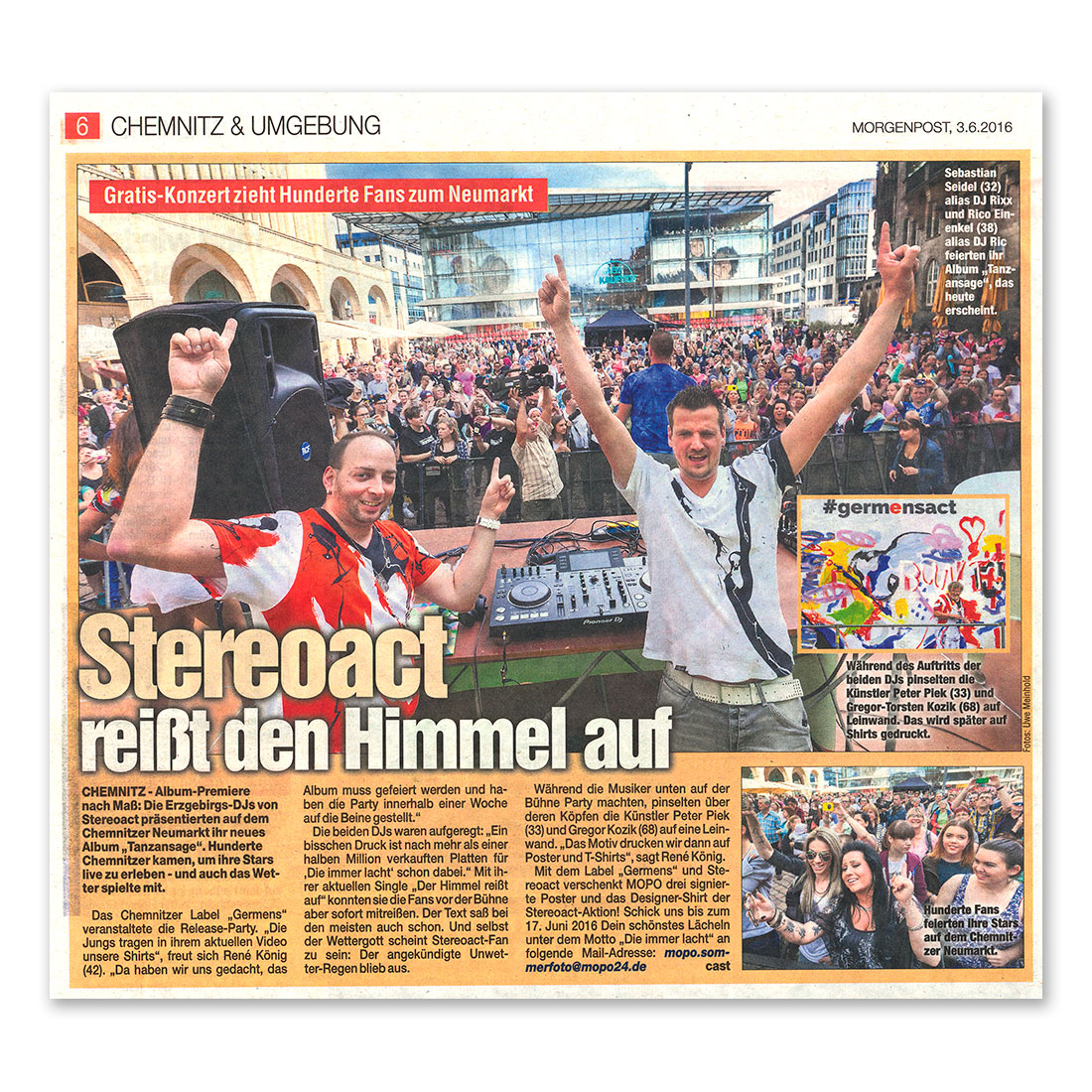 GERMENS artfashion - Morgenpost Chemnitz - 03.06.2016