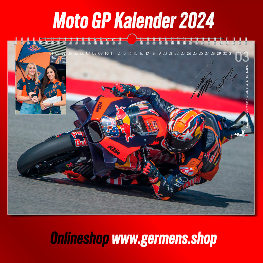 MotoGP-Kalender 2024 - März - Australien, Jack Miller, Red Bull KTM Factory Racing, Motorrad: KTM - Der ultimative Wandkalender für alle Rennsportfans