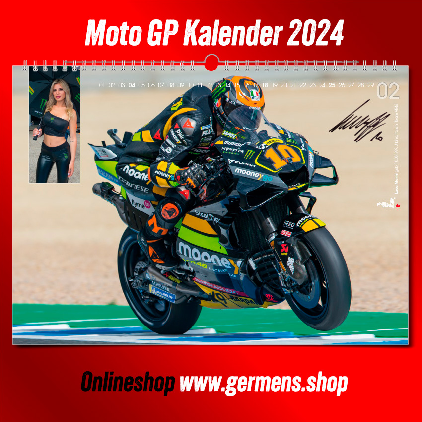 MotoGP-Kalender 2024 - Februar - Italien, Luca Marinim, Mooney VR46 Racing Team, Motorrad: Ducati  - Der ultimative Wandkalender für alle Rennsportfans