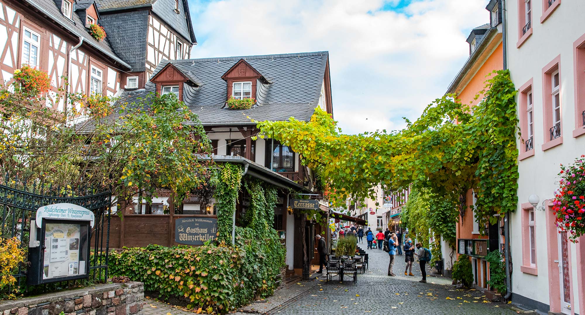 Die Oberstrae in Rdesheim am Rhein