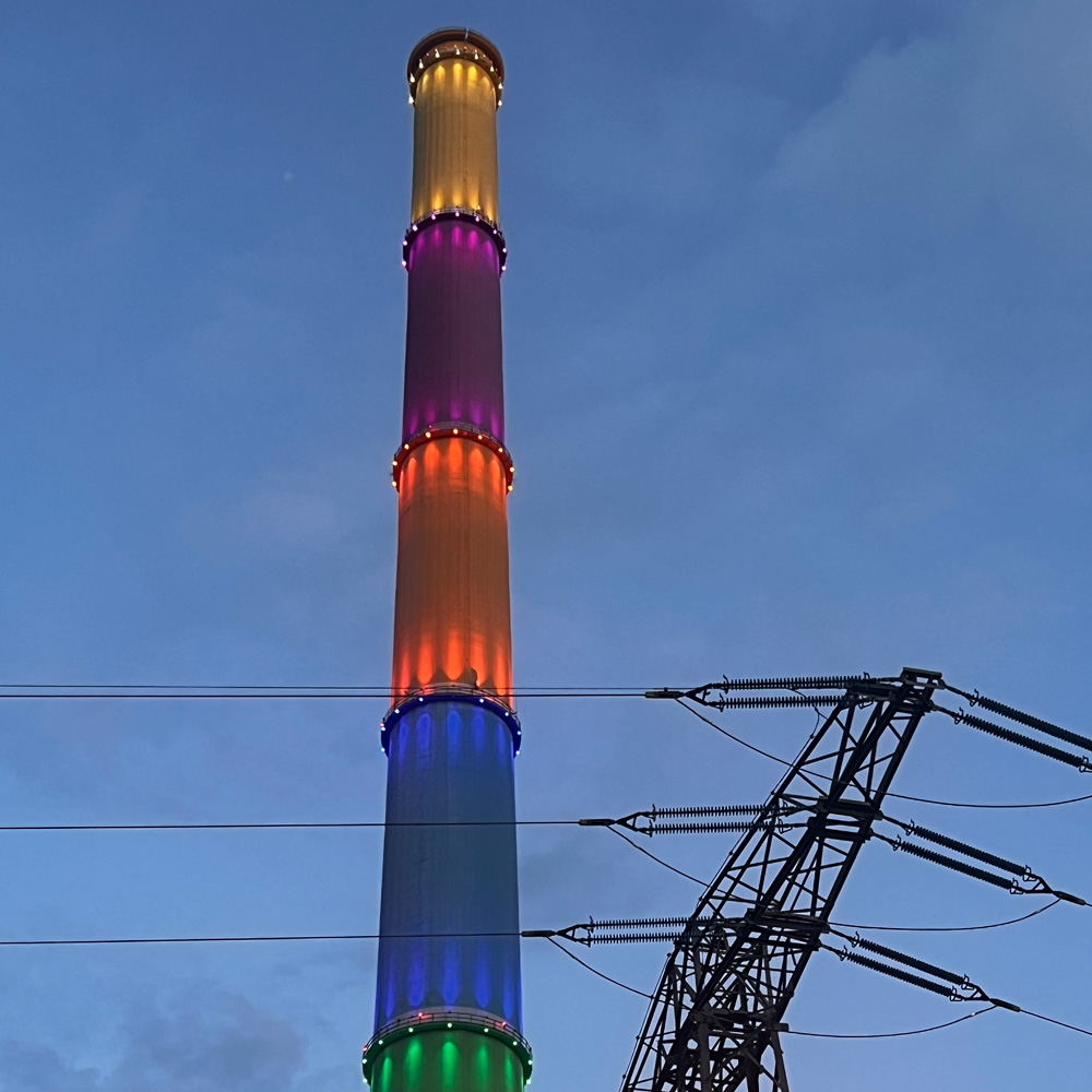 Capital Europea de la Cultura 2025 - Hito de Chemnitz: la chimenea de colores