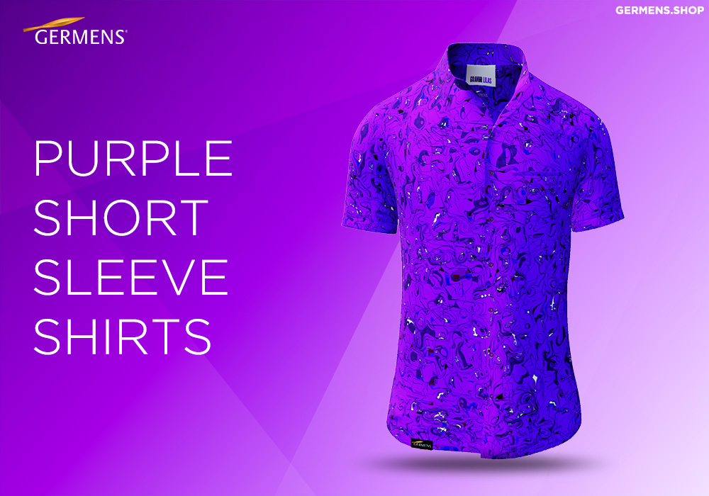 CAMISA MORADA ABOTONADA de GERMENS