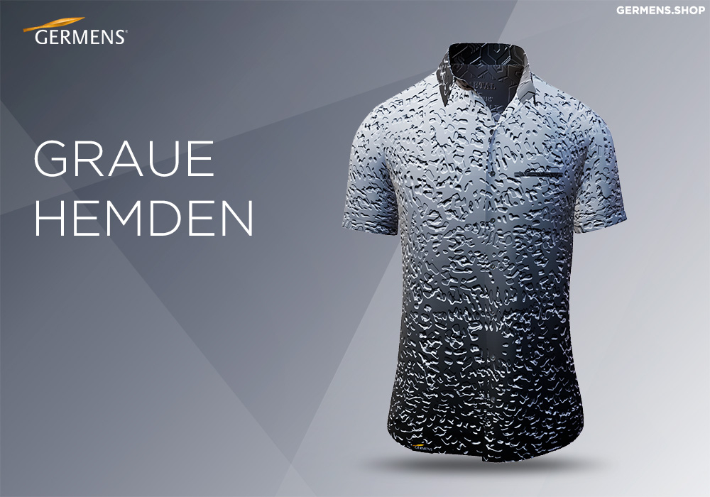 Camisa gris de manga corta para hombre de GERMENS