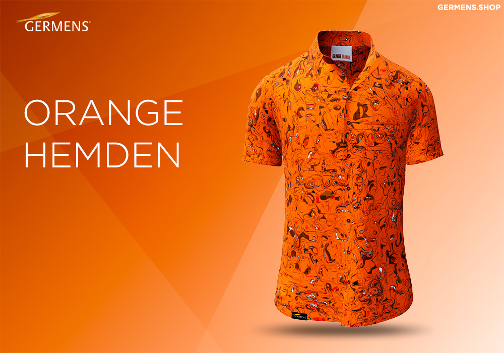 Camisa naranja de manga corta para hombre de GERMENS