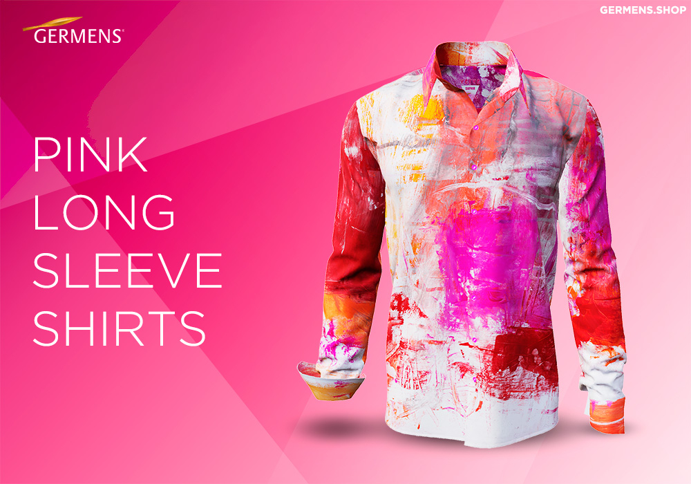 Camisa rosa abotonada de GERMENS art fashion