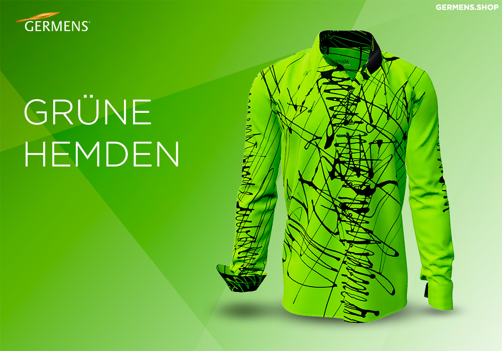 Camisa verde de manga larga para hombre de GERMENS