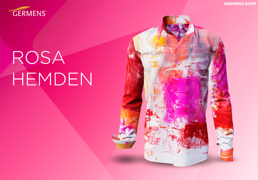 Camisa de manga larga rosa para hombre de GERMENS